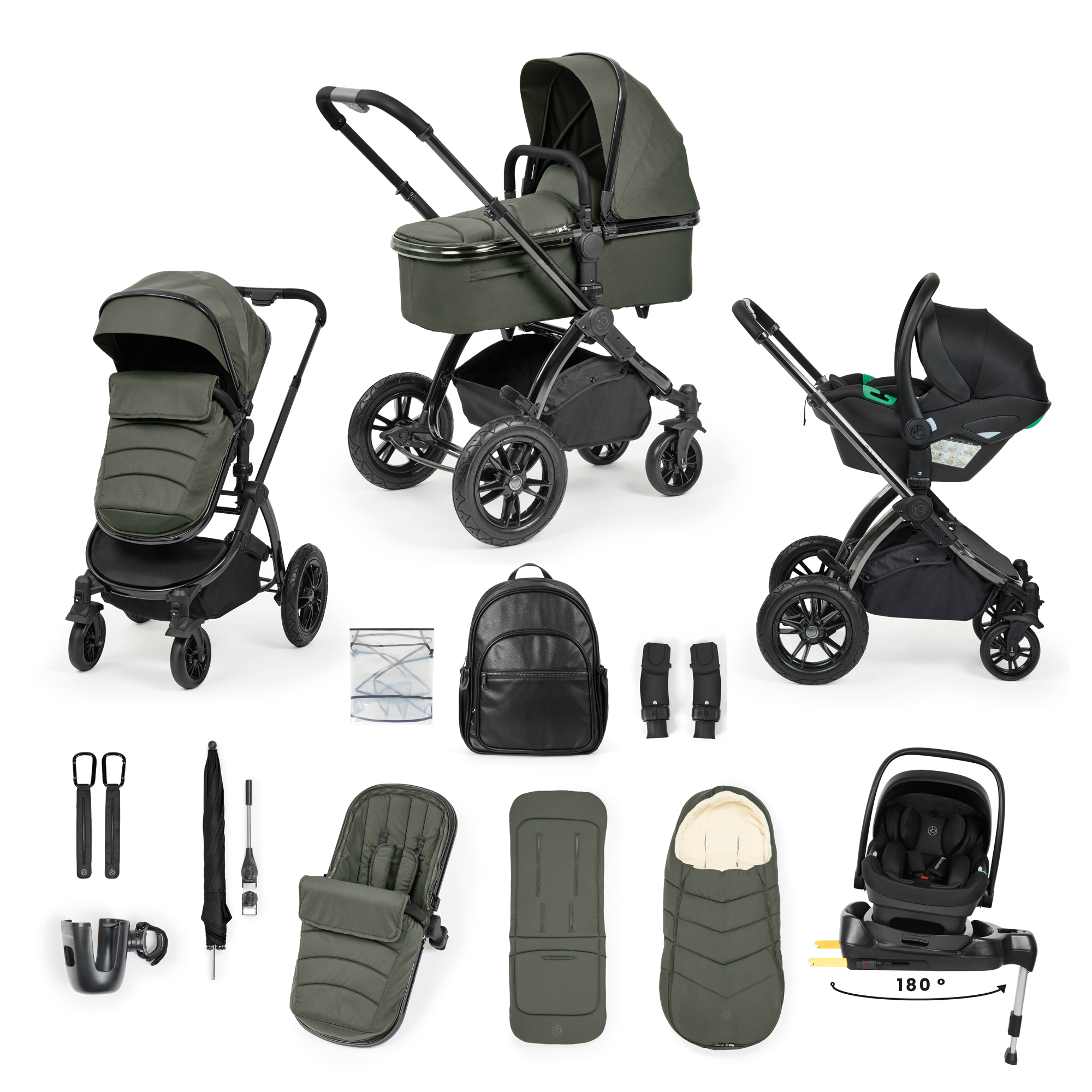 Stomp Luxe Elements Edition 15 Piece Travel System - Forest