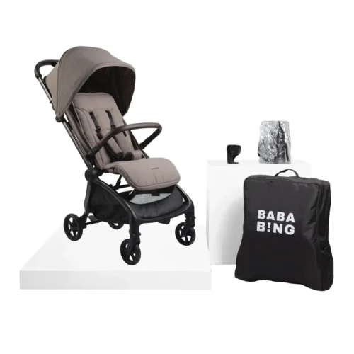 Bababing Imi Travel Pushchair Auto Fold Compact Stroller- Minky