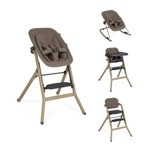 Silver Cross Nest & Nurture Highchair and Bouncer Bundle- Biscuit