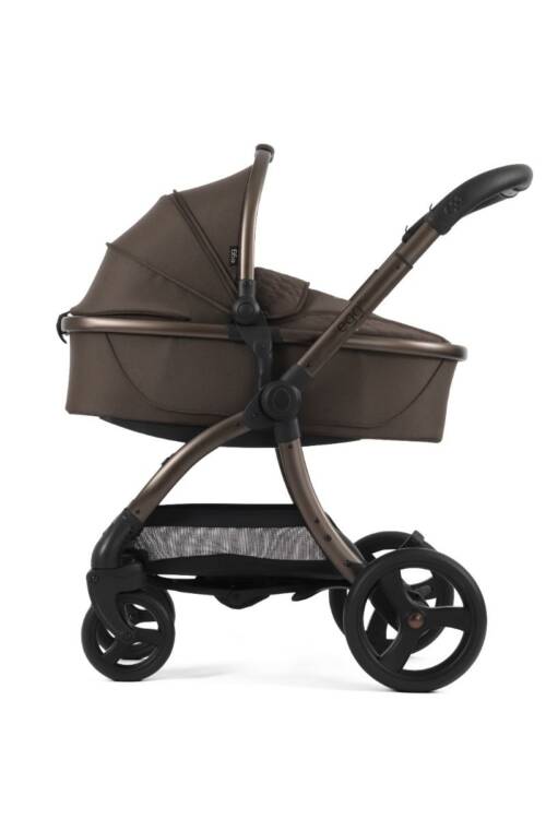 Egg3 Luxury Pushchair with Shell 360 Spin Car Seat and Base Bundle - Chocolate Velvet