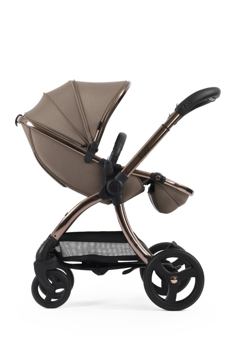 Egg3 Luxury Pushchair with Shell 360 Spin Car Seat and Base Bundle - Mink