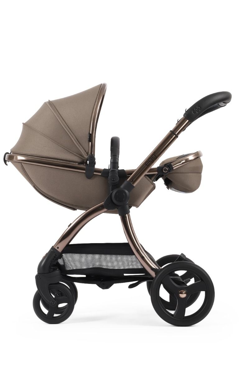 Egg3 Luxury Pushchair with Shell 360 Spin Car Seat and Base Bundle - Mink