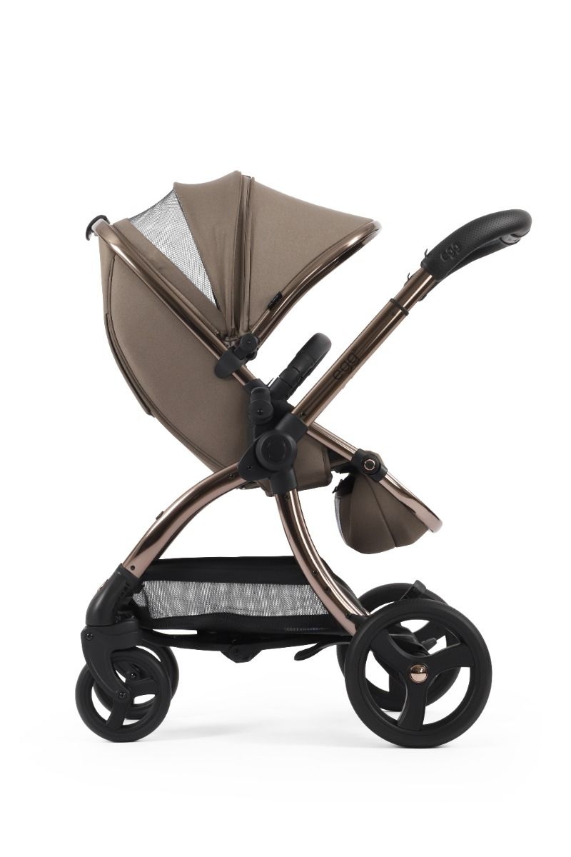 Egg3 Luxury Pushchair with Shell 360 Spin Car Seat and Base Bundle - Mink