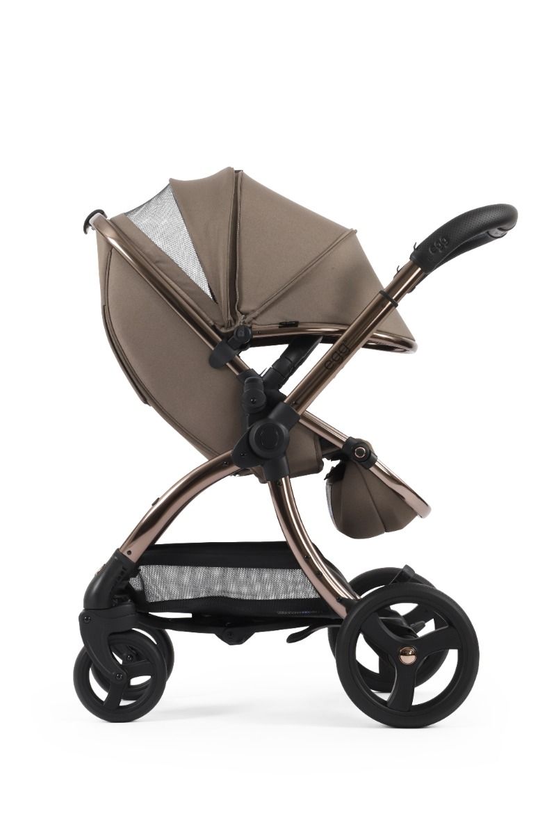 Egg3 Luxury Pushchair with Shell 360 Spin Car Seat and Base Bundle - Mink