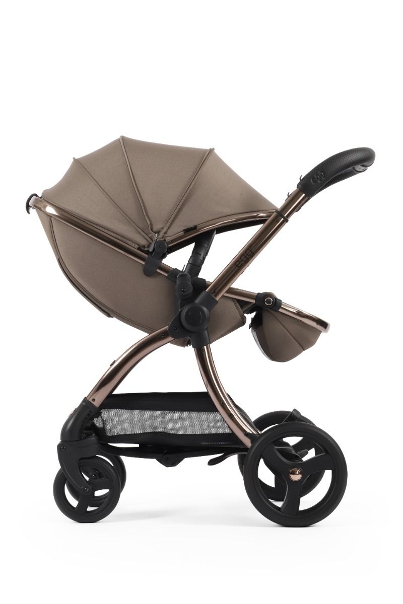 Egg3 Luxury Pushchair with Shell 360 Spin Car Seat and Base Bundle - Mink