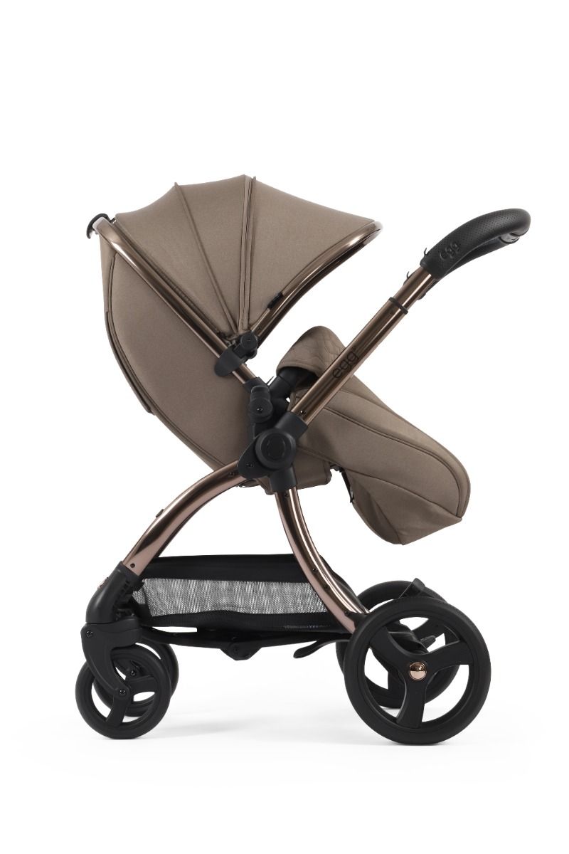 Egg3 Luxury Pushchair with Shell 360 Spin Car Seat and Base Bundle - Mink