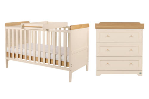 Tutti Bambini Rio 2pc Nursery Furniture Set - Cashmere/Honey Oak