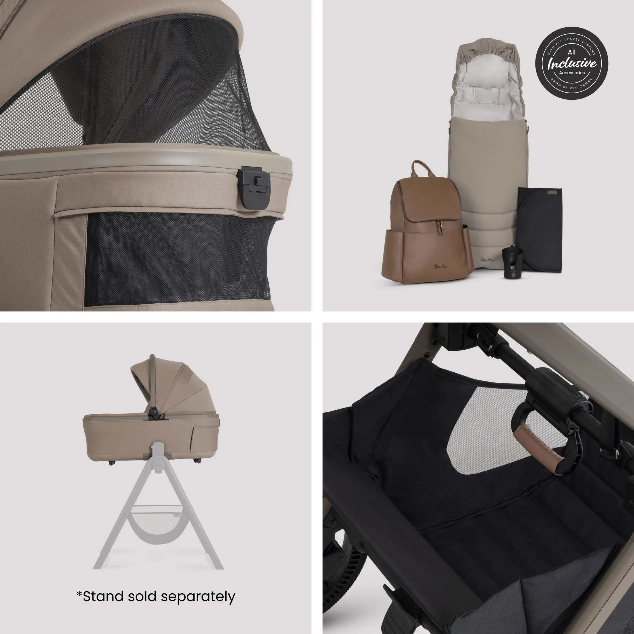 Silver Cross Cove 2 Pushchair Ultimate 360 Bundle - Champagne