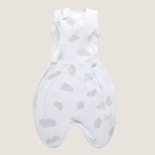 Purflo Swaddle to Sleep Bag 0.5 Tog - 0-4M Lightweight- Cotton Clouds
