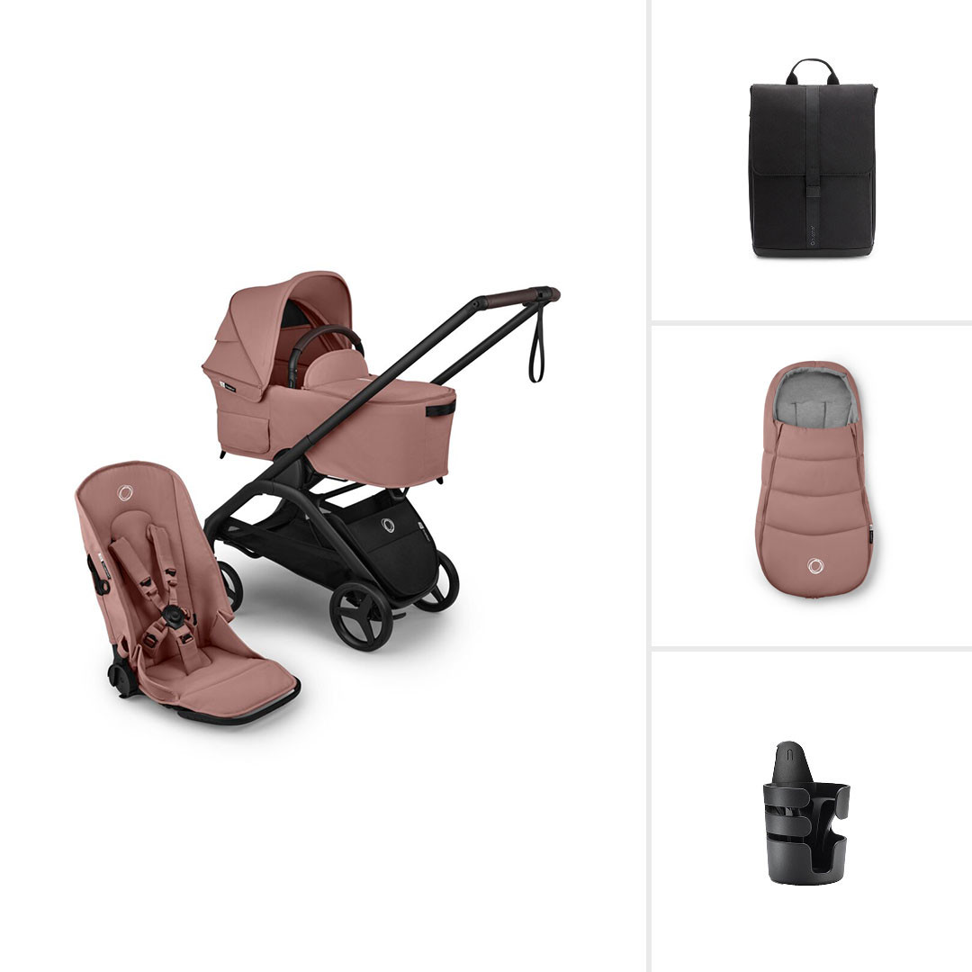Bugaboo Dragonfly Plus Complete Pushchair Bundle- Dusty Pink