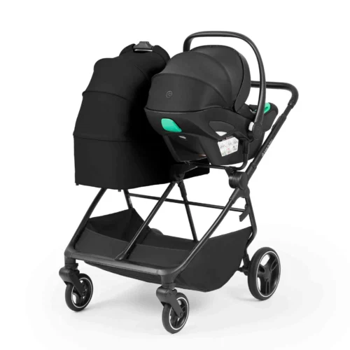 Ickle Bubba Altair 13 Piece Travel System with i-Size Nimbus 180° Spin Car Seat & ISOFIX Base- Black