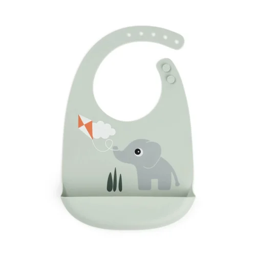 Done By Deer Silicone Bib- Playground - Green