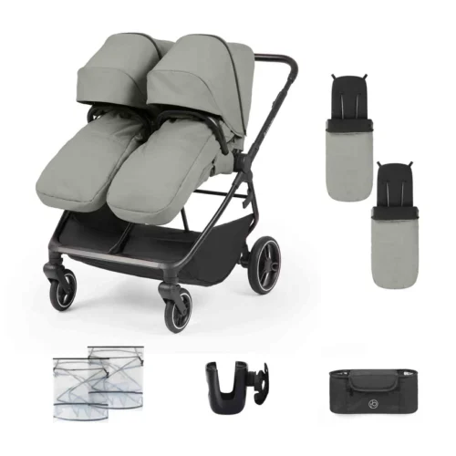 Ickle Bubba Altair Double Pram- Laurel Green