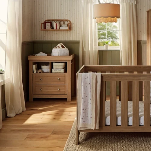 Cuddle Co Burford 2 Piece Nursery Furniture Set - Oak
