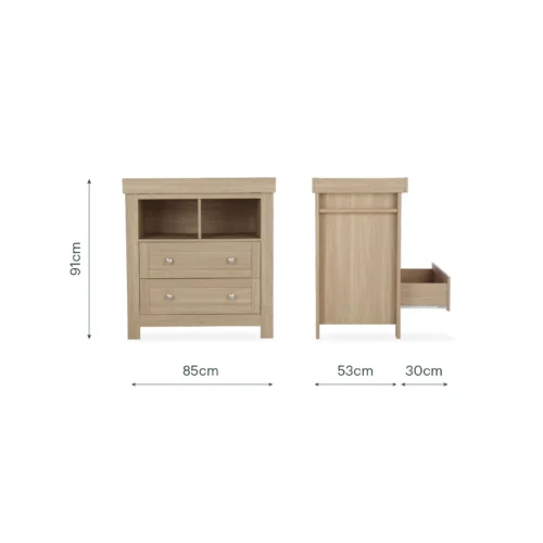 Cuddle Co Burford 3 Piece Nursery Furniture Set - Oak