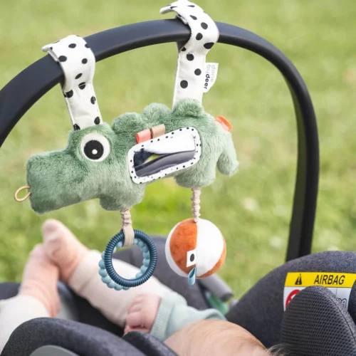 Done By Deer Hanging activity toy - Croco - Green