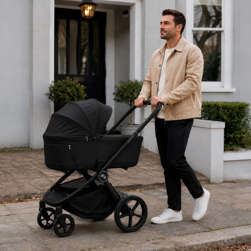 My Babiie MB450 ARC 2-in-1 Pushchair & Folding Carrycot - Onyx Black