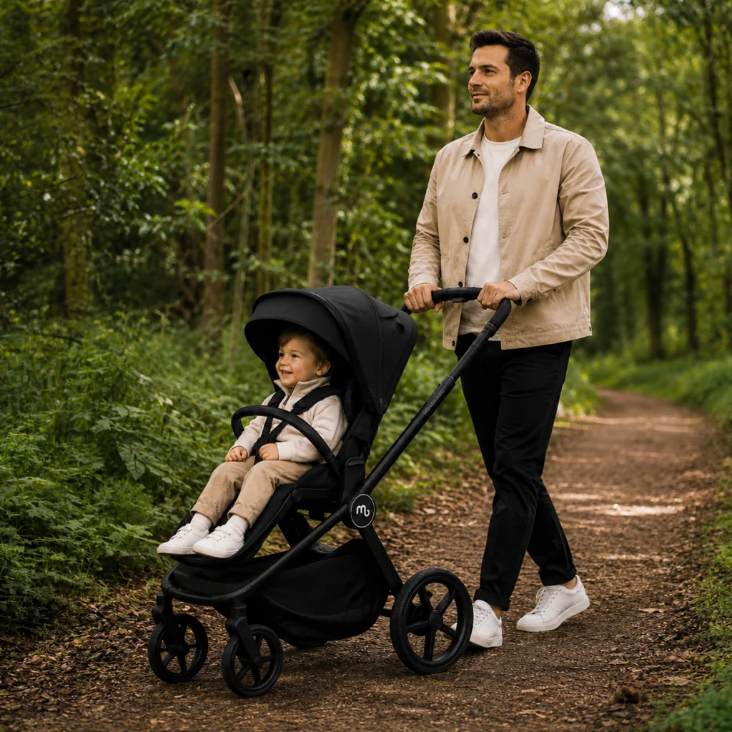 My Babiie MB450 ARC 2-in-1 Pushchair & Folding Carrycot - Onyx Black