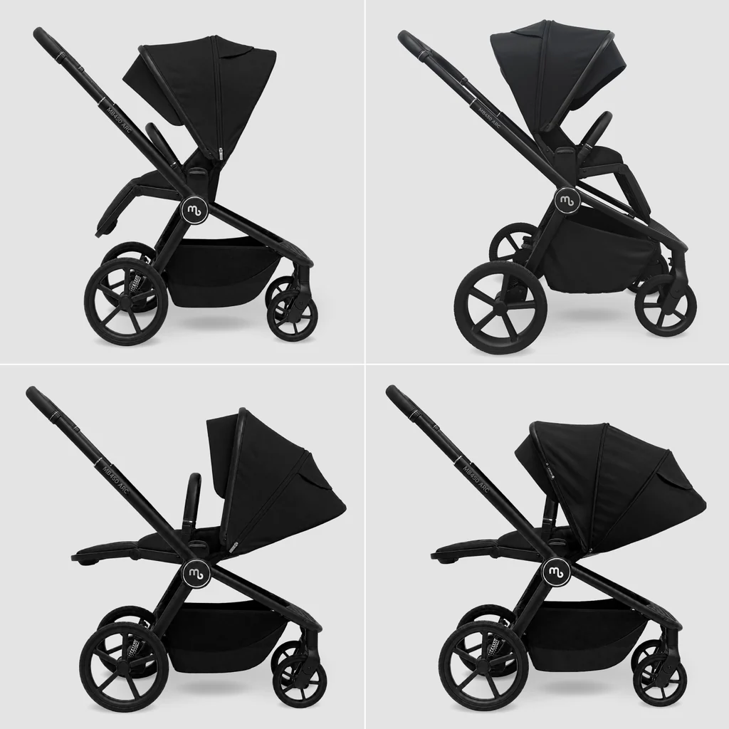 My Babiie MB450 ARC 2-in-1 Pushchair & Folding Carrycot - Onyx Black