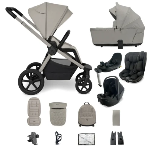 My Babiie MB450 ARC 3-in-1 Travel System + Rotating Car Seat + Toddler Seat + Base - Champagne Taupe (Exclusive)