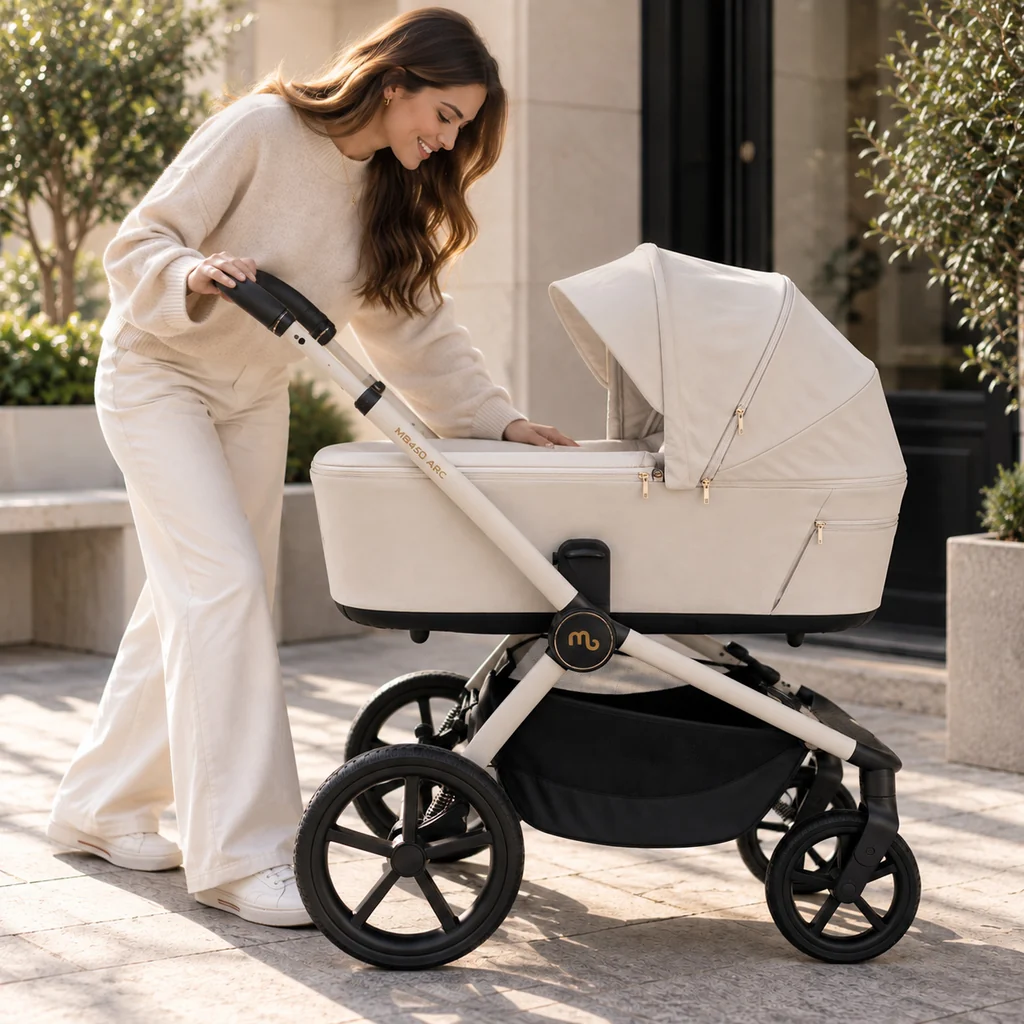 My Babiie MB450 ARC 2-in-1 Pushchair & Folding Carrycot - Royal Ivory
