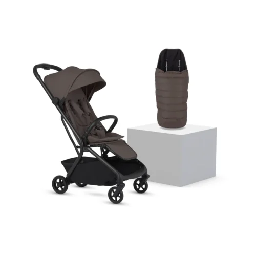 Silver Cross Nia Compact Stroller with Footmuff- Chocolate