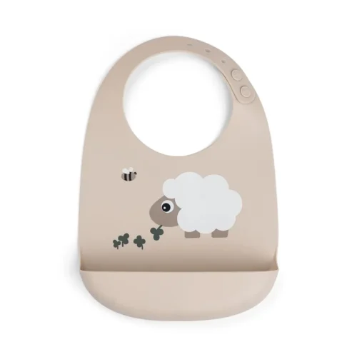Done By Deer Silicone Bib- Sheepy Sand