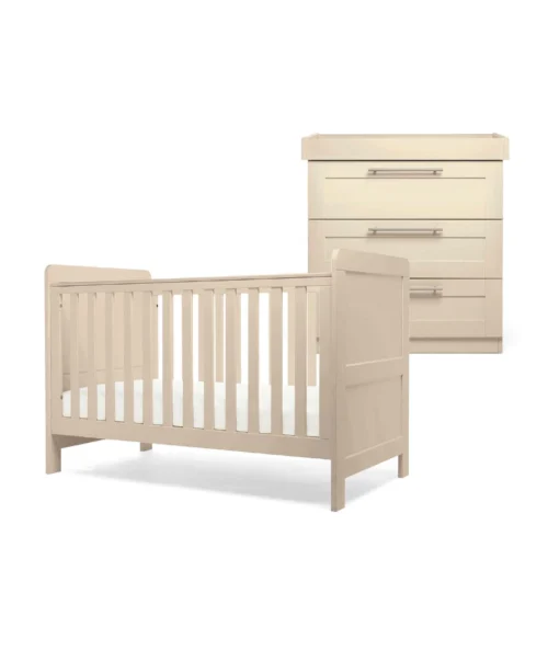 Mamas & Papas Hampden 2 Piece Cotbed Set with Dresser Changer - Cashmere