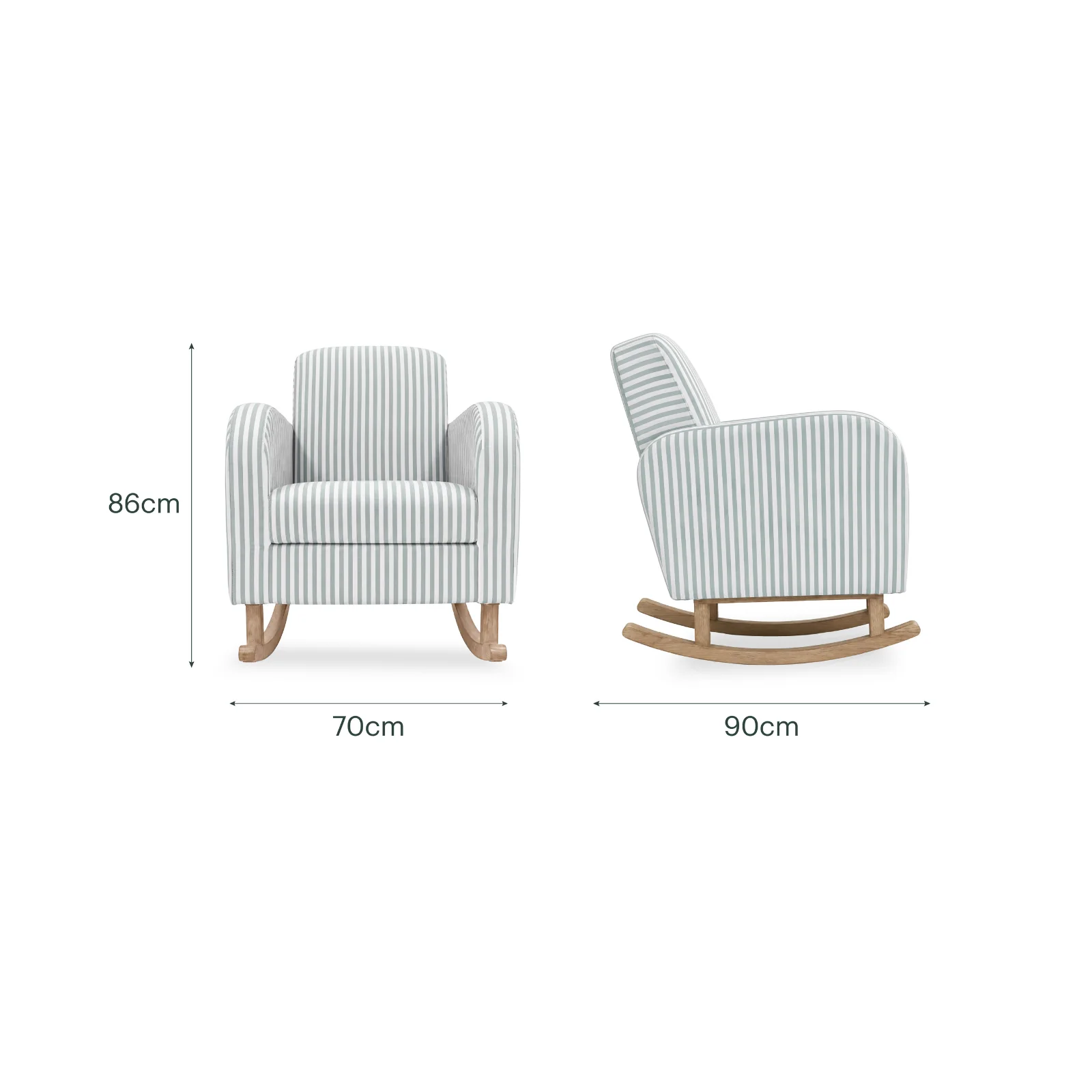 CuddleCo Etta Nursing Chair - Sea Salt Stripe