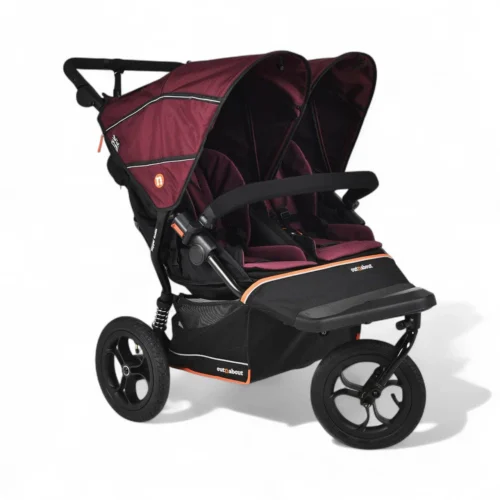 Out N About Nipper Double V6 Pushchair - BrambleBerry Red