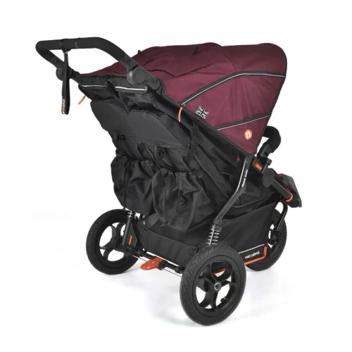 Out N About Nipper Double V6 Pushchair - BrambleBerry Red